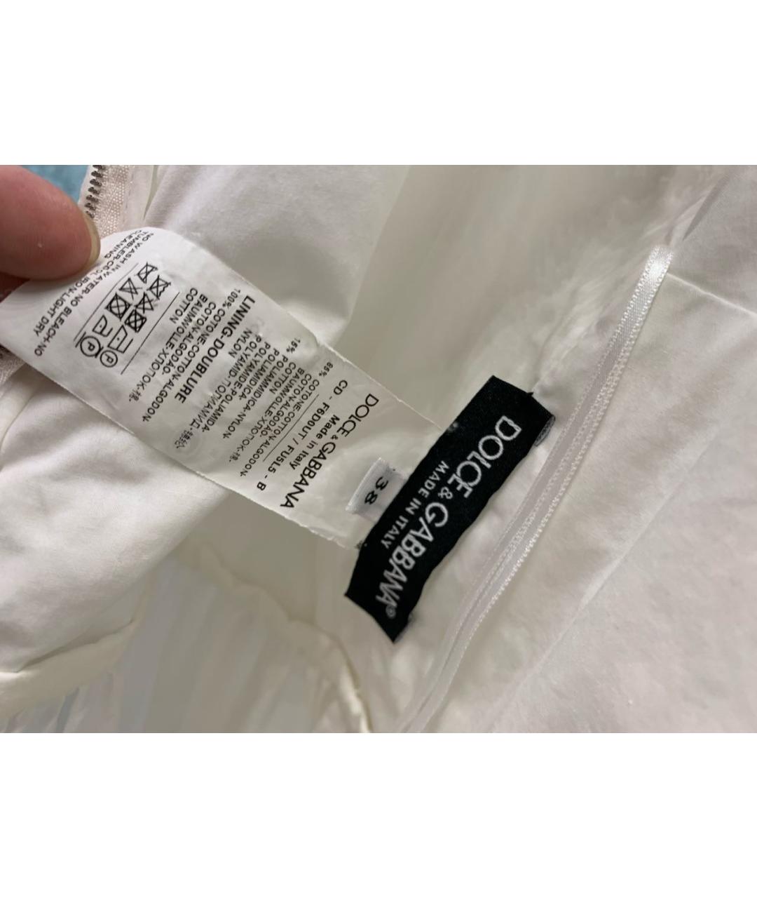 DOLCE&GABBANA Белый хлопковый сарафан, фото 5