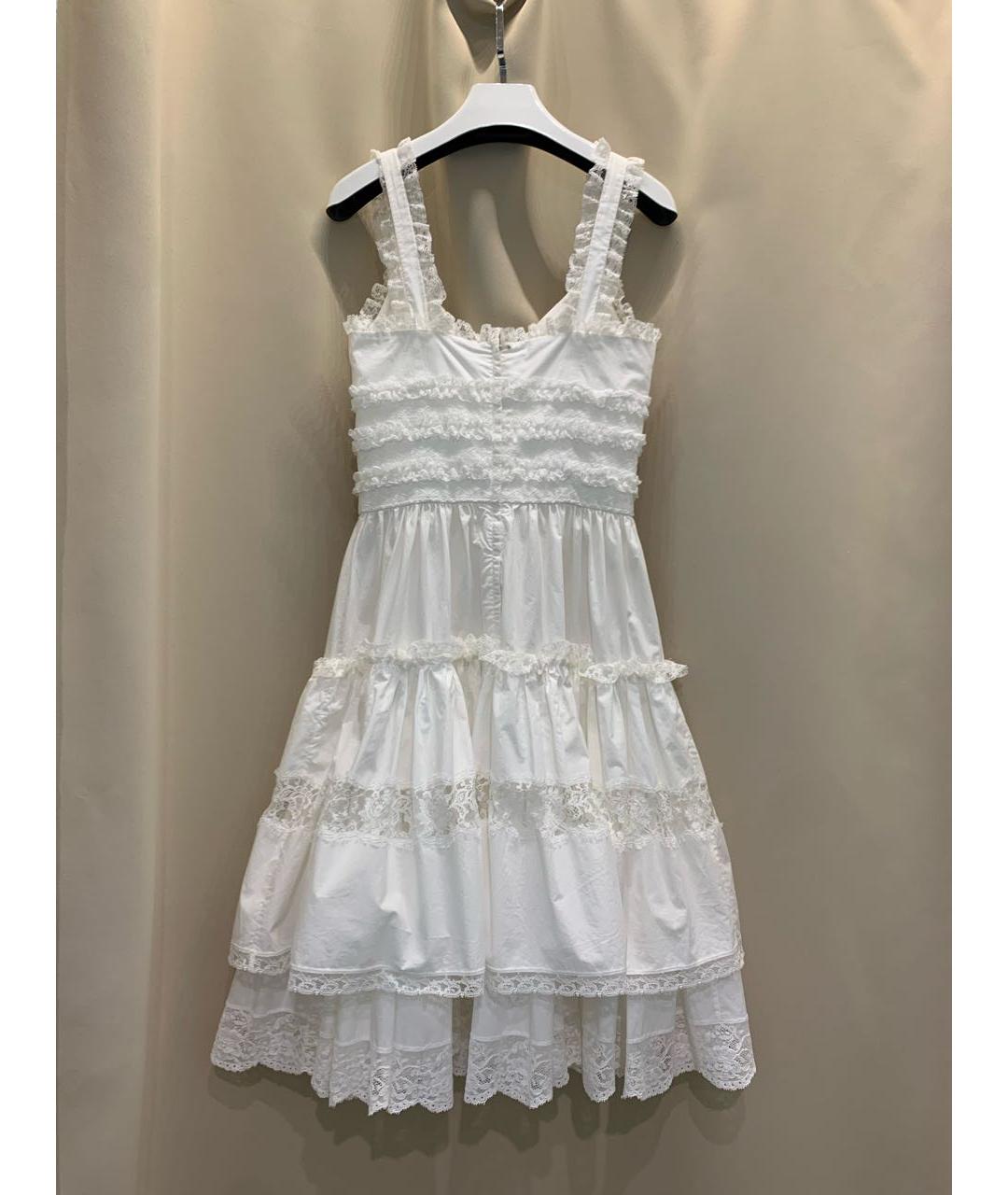 DOLCE&GABBANA Белый хлопковый сарафан, фото 3