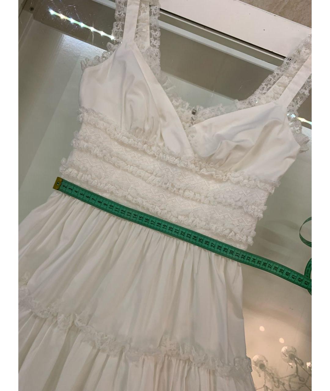 DOLCE&GABBANA Белый хлопковый сарафан, фото 7