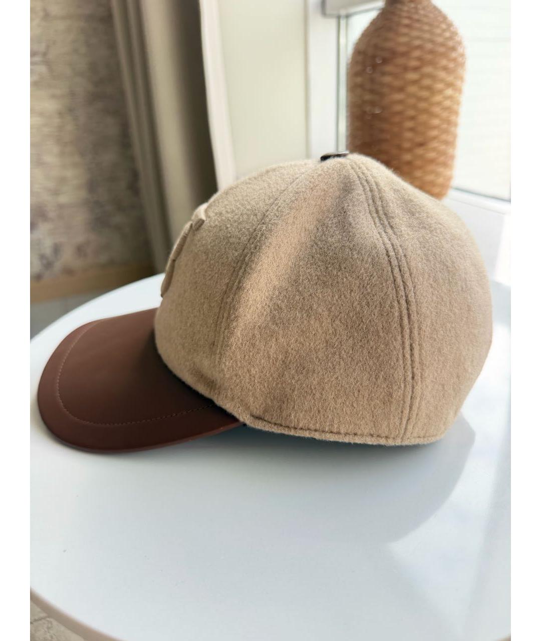 BURBERRY Коричневая шерстяная кепка, фото 3