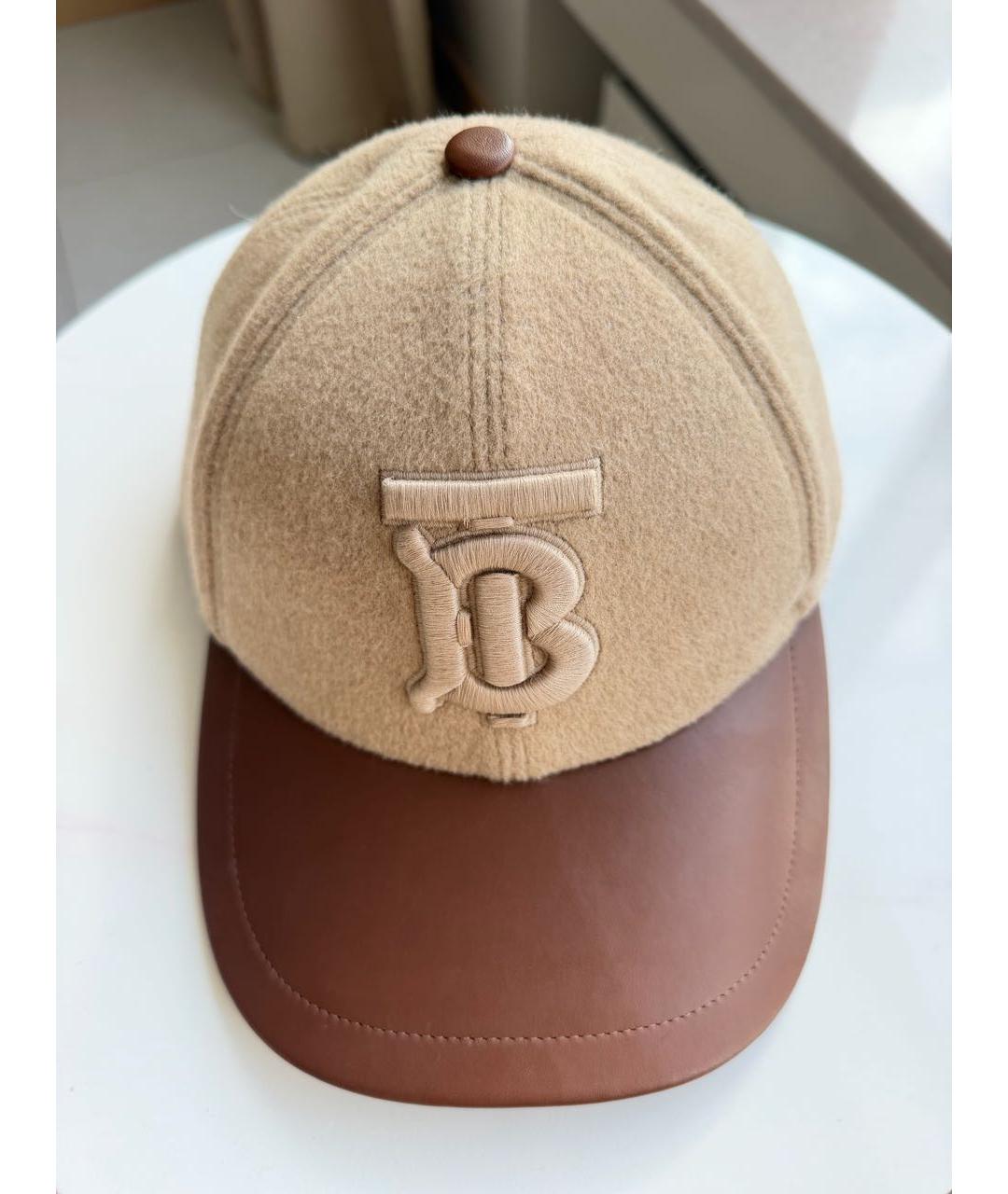 BURBERRY Коричневая шерстяная кепка, фото 7