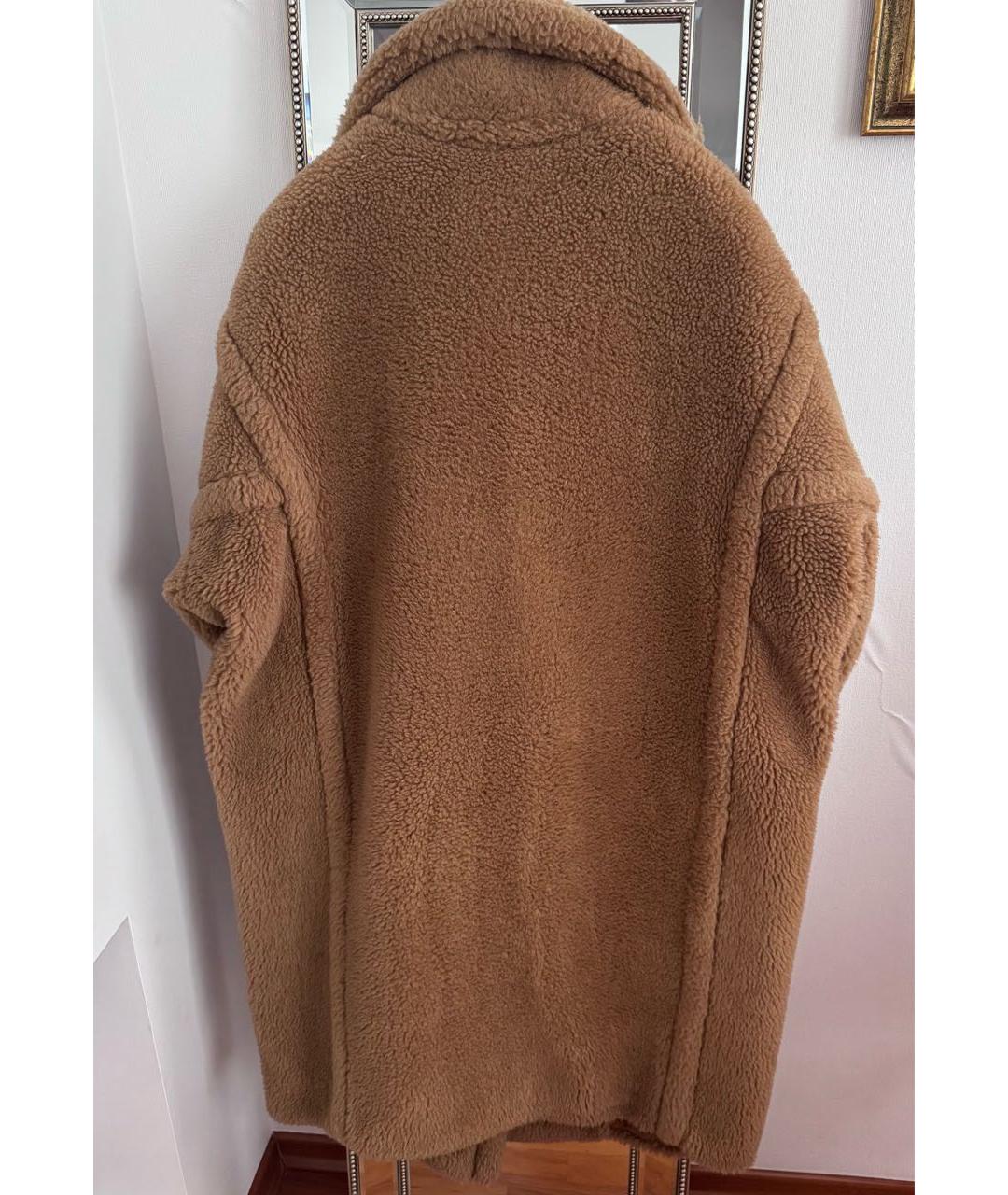 MAX MARA Коричневая шерстяная шуба, фото 2