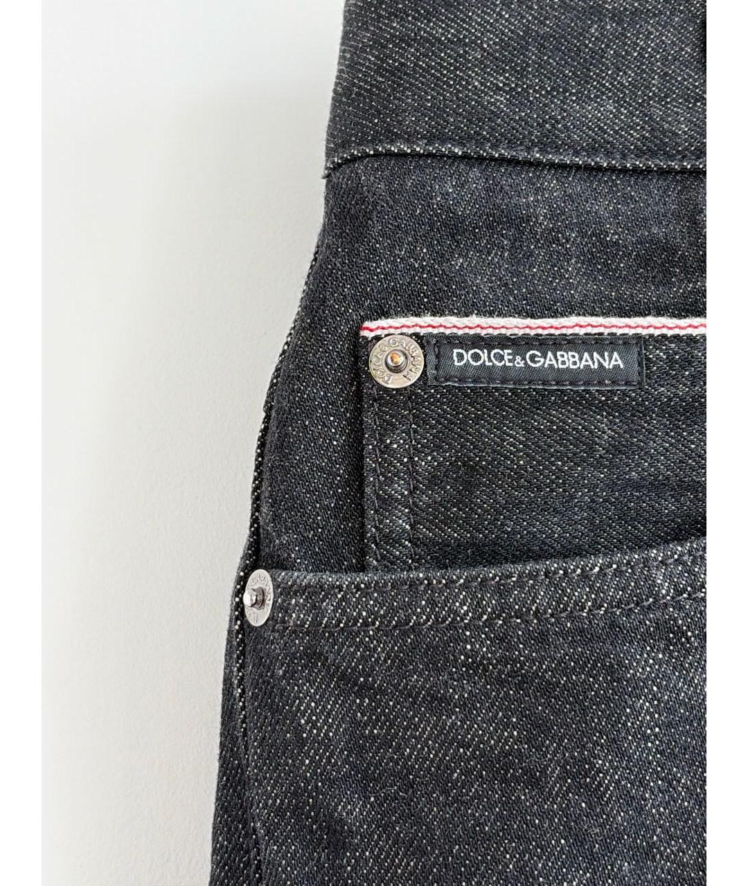 DOLCE&GABBANA Черные хлопковые джинсы скинни, фото 4
