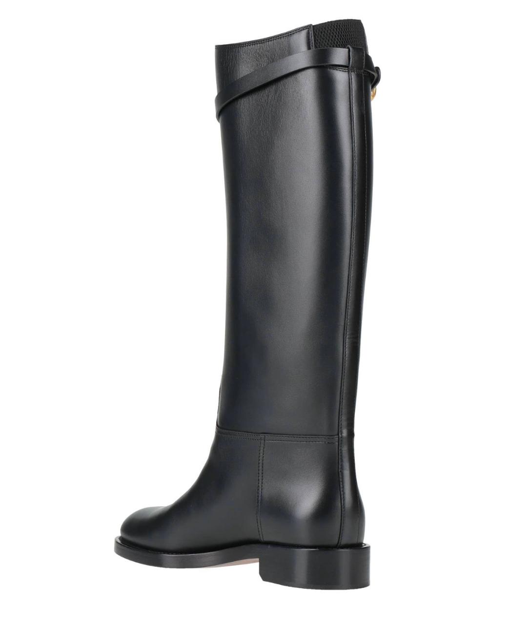 CHRISTIAN DIOR Черные кожаные сапоги, фото 4