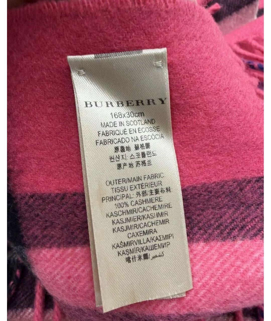 BURBERRY Мульти шерстяной шарф, фото 5