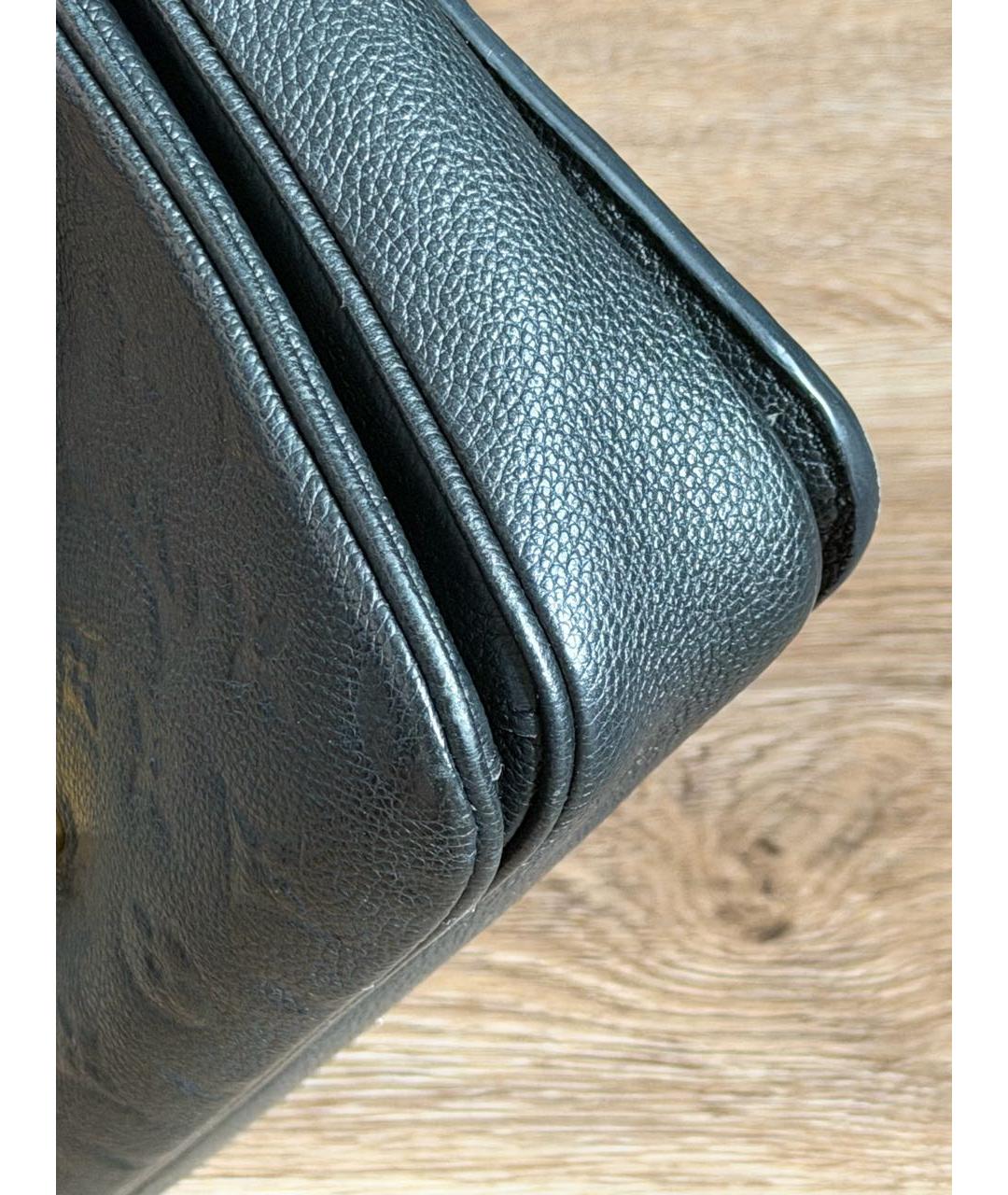 LOUIS VUITTON Черная кожаная сумка через плечо, фото 2