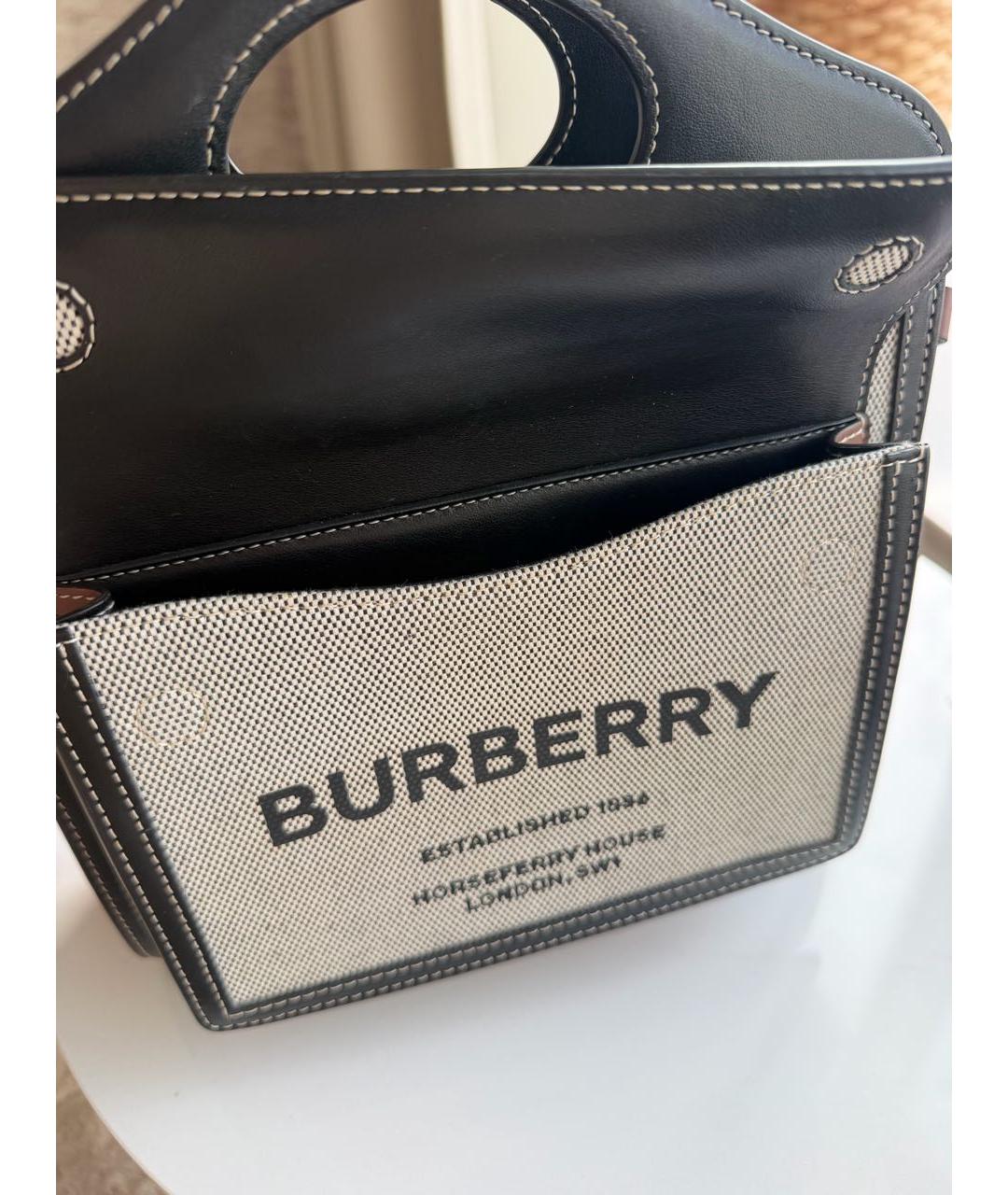 BURBERRY Серая тканевая сумка через плечо, фото 7