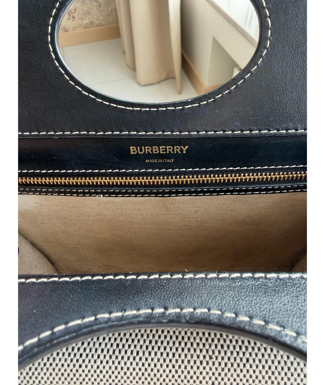 BURBERRY Серая тканевая сумка через плечо, фото 8