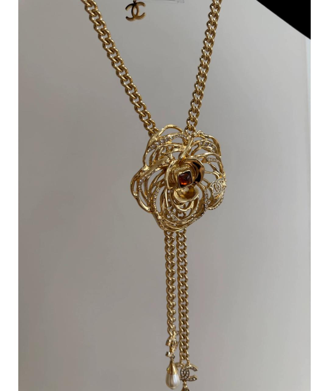 CHANEL Горчичное жемчужное колье, фото 5