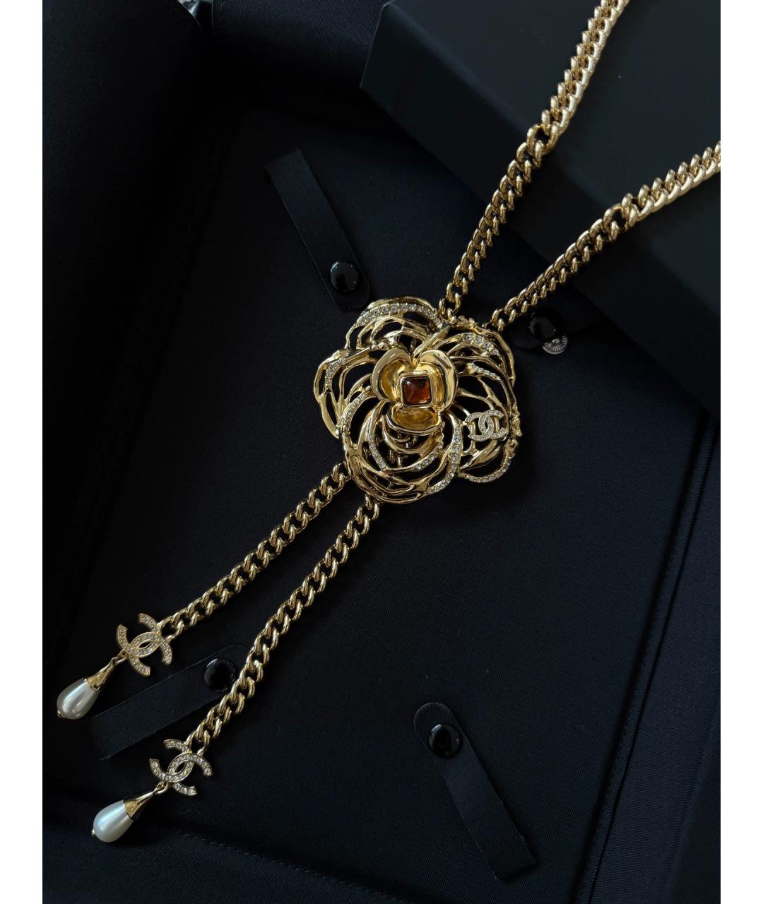 CHANEL Горчичное жемчужное колье, фото 2