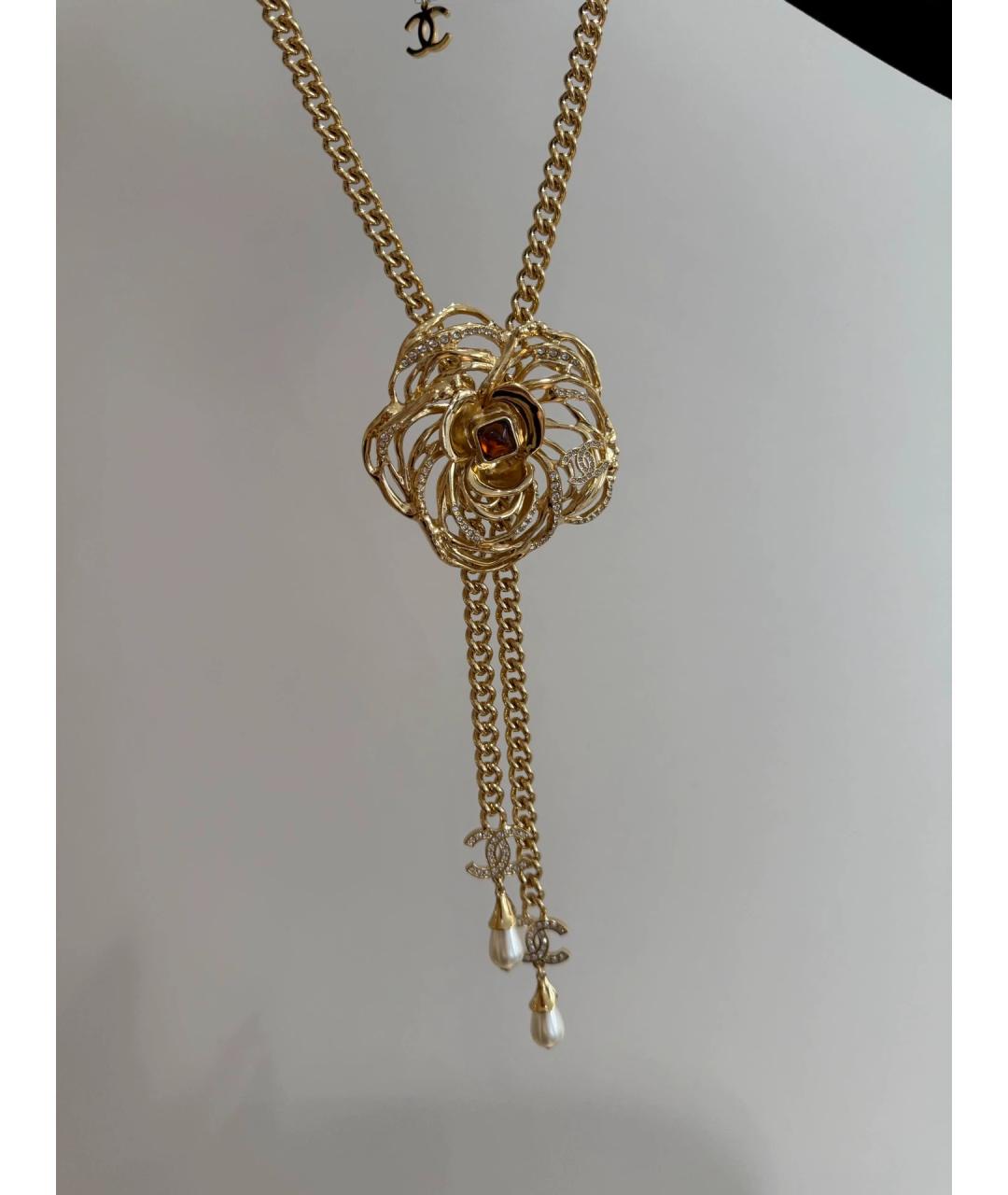 CHANEL Горчичное жемчужное колье, фото 4