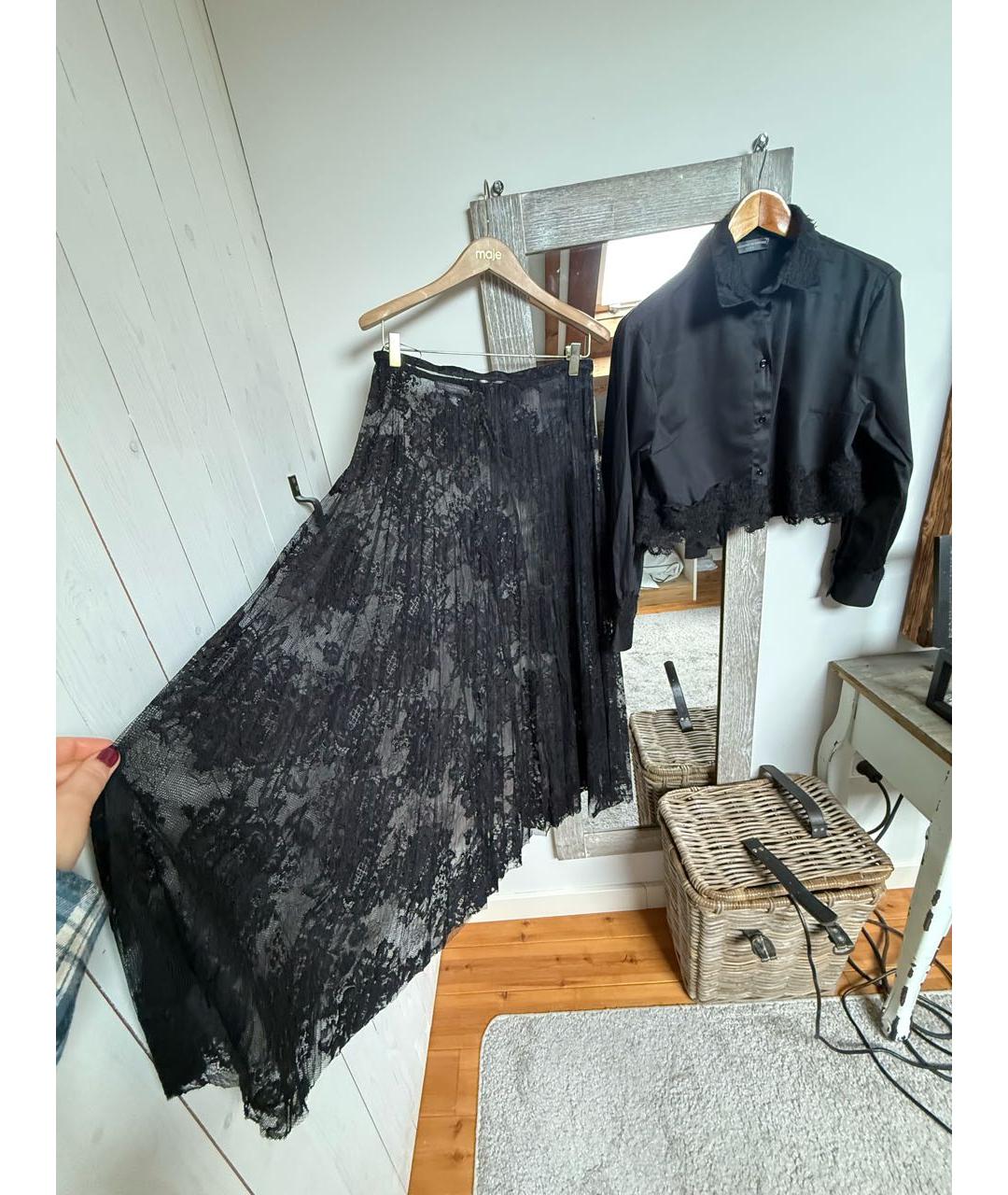 ERMANNO SCERVINO Черное хлопковое вечернее платье, фото 3