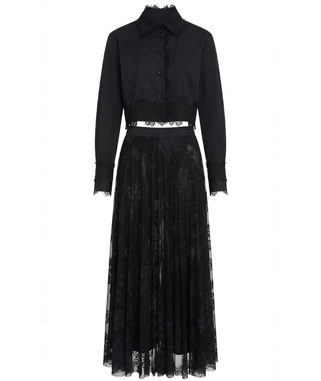 ERMANNO SCERVINO Черное хлопковое вечернее платье, фото 1