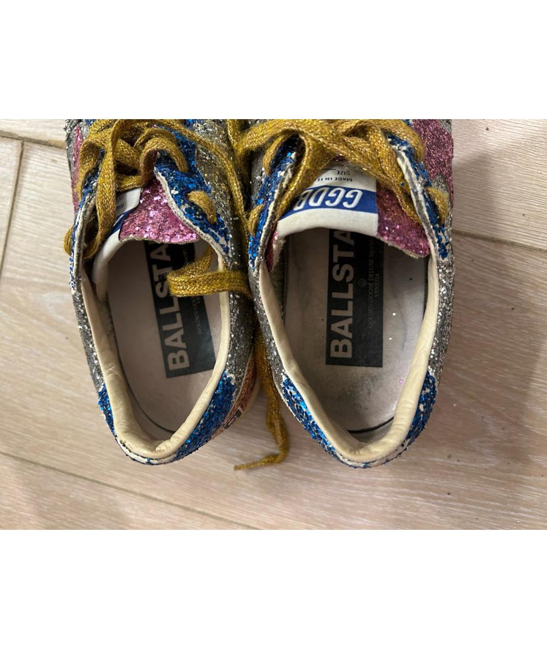 GOLDEN GOOSE Мульти кожаные кеды, фото 4