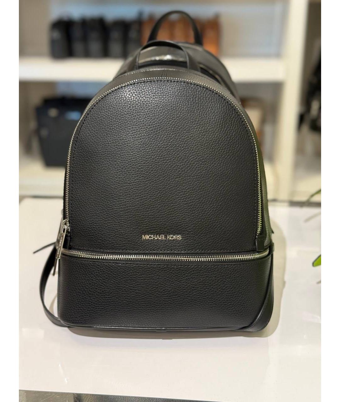 MICHAEL KORS Черный кожаный рюкзак, фото 3