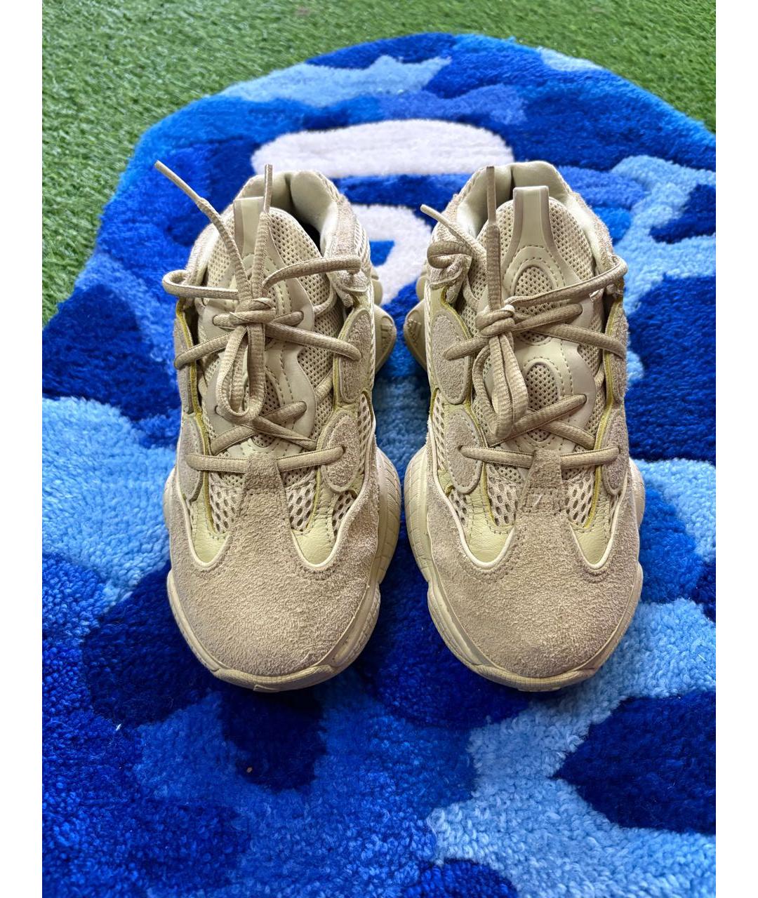 ADIDAS YEEZY Салатовые замшевые кроссовки, фото 2