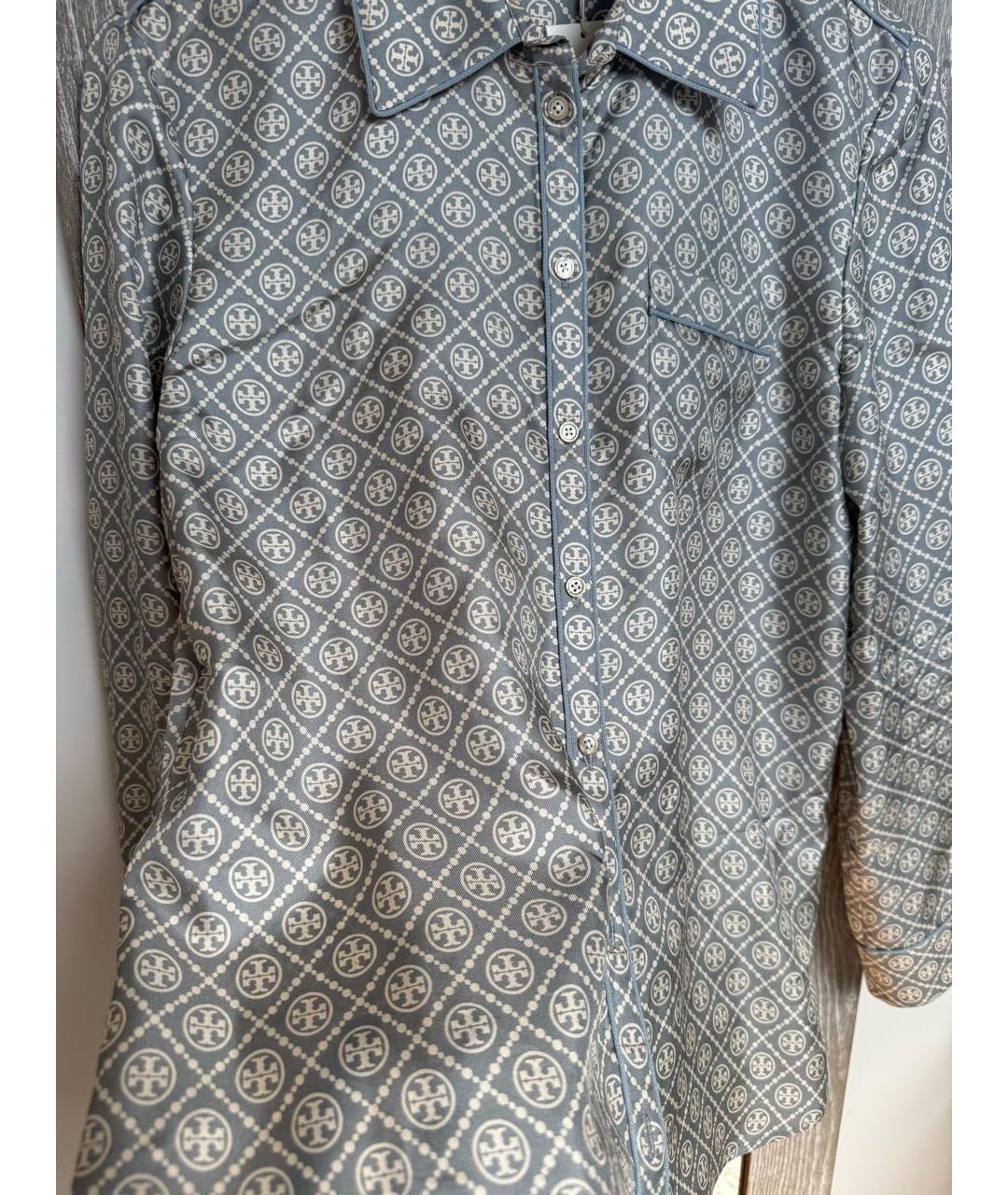 TORY BURCH Бежевая шелковая рубашка, фото 7