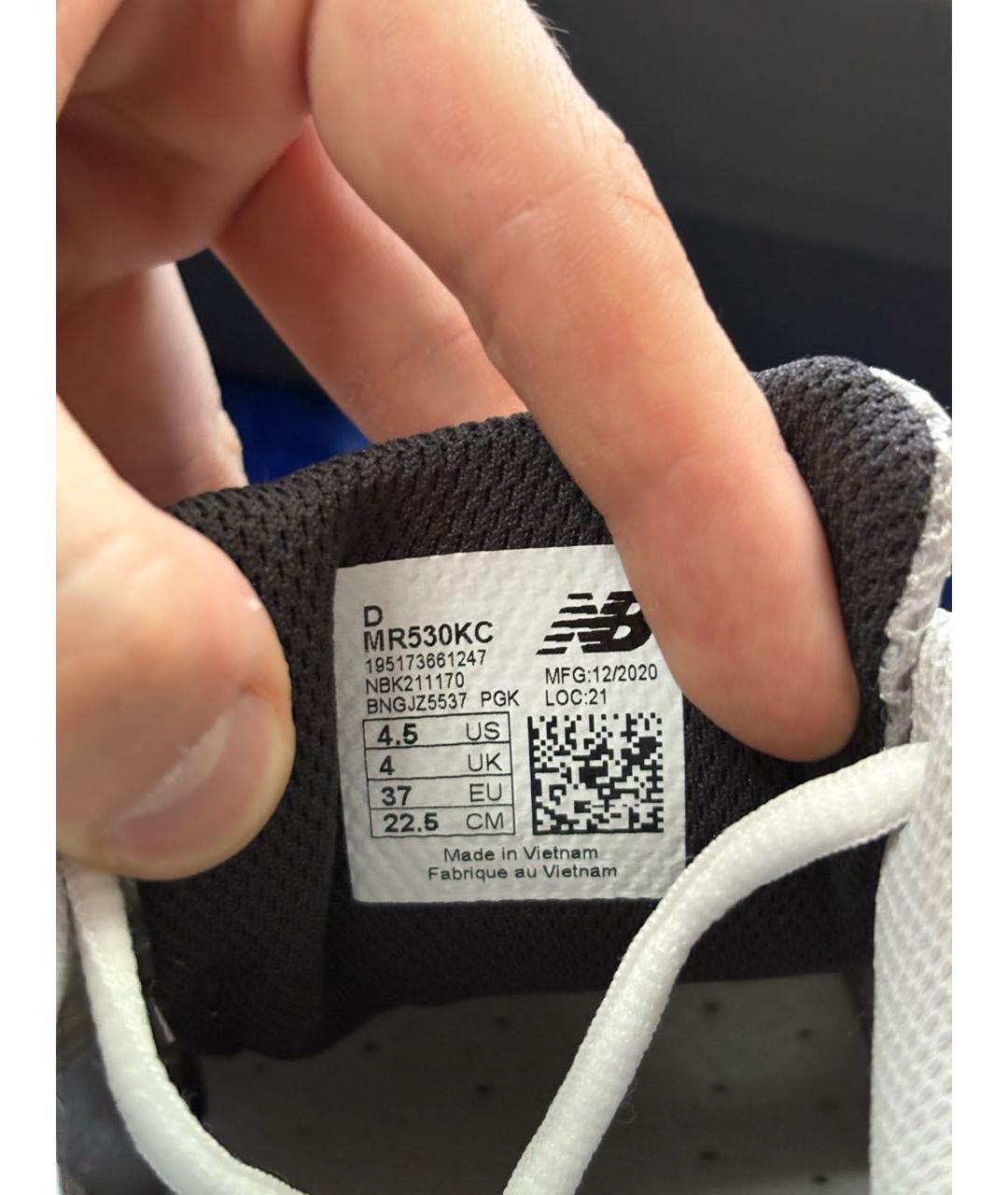 NEW BALANCE Белые синтетические кроссовки, фото 6