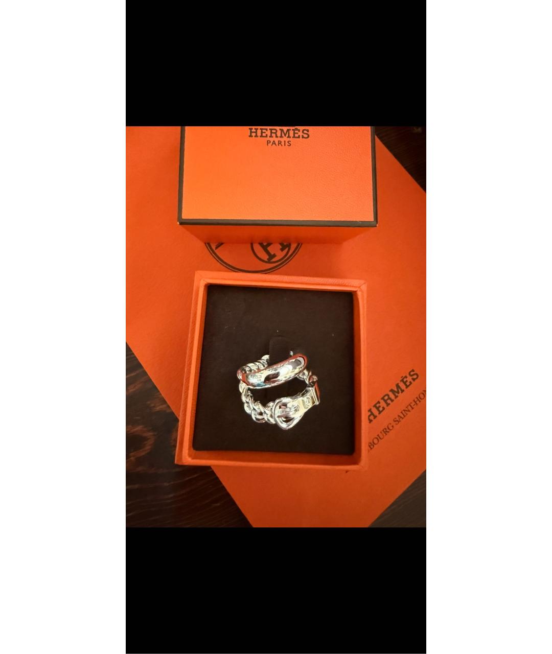 HERMES Серебряное серебряное кольцо, фото 2