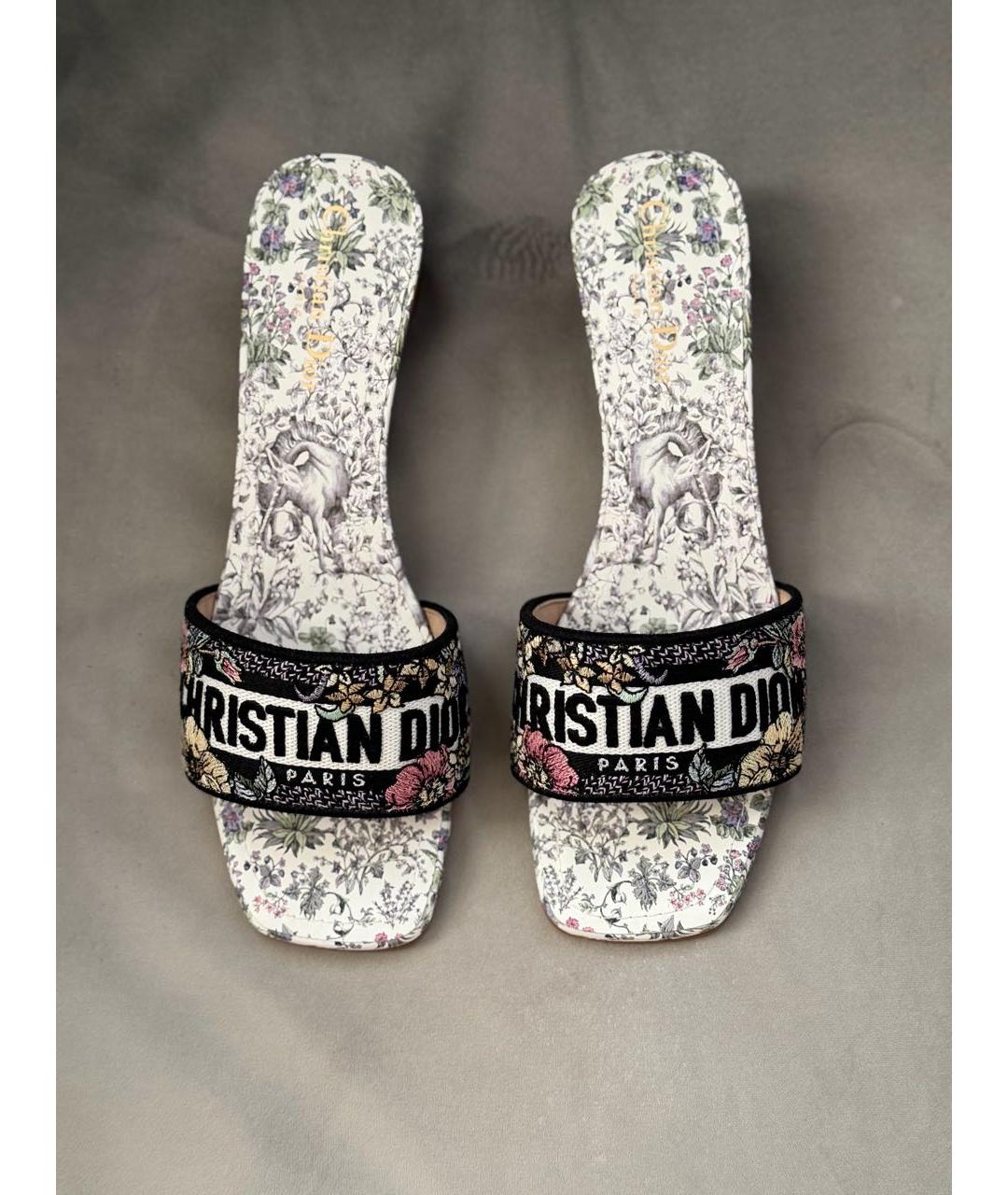 CHRISTIAN DIOR Мульти кожаные мюли, фото 2