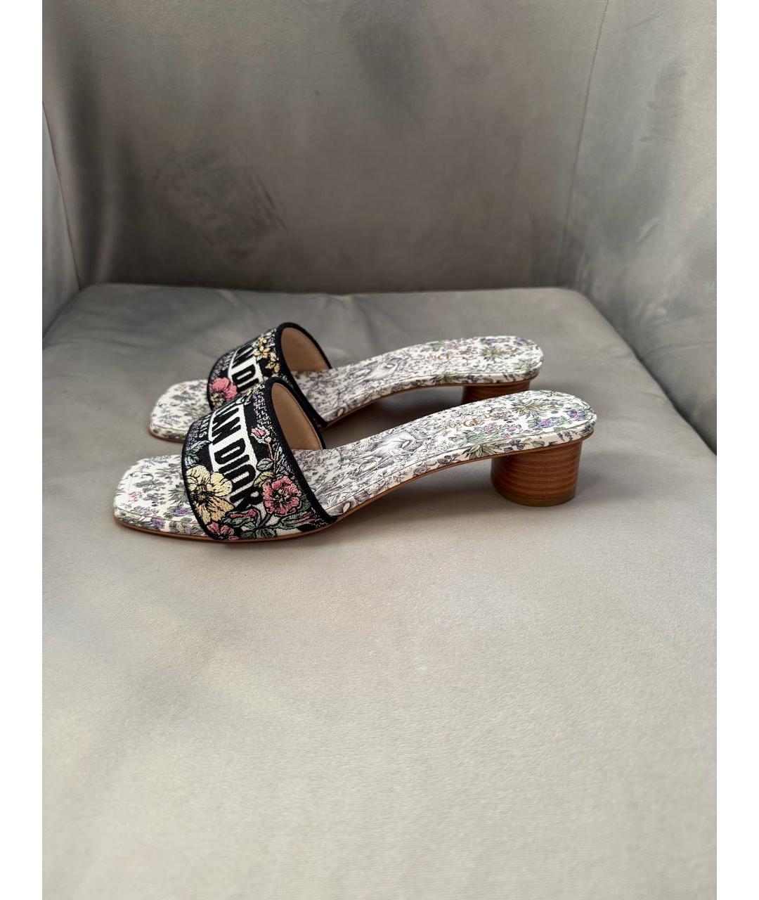 CHRISTIAN DIOR Мульти кожаные мюли, фото 7