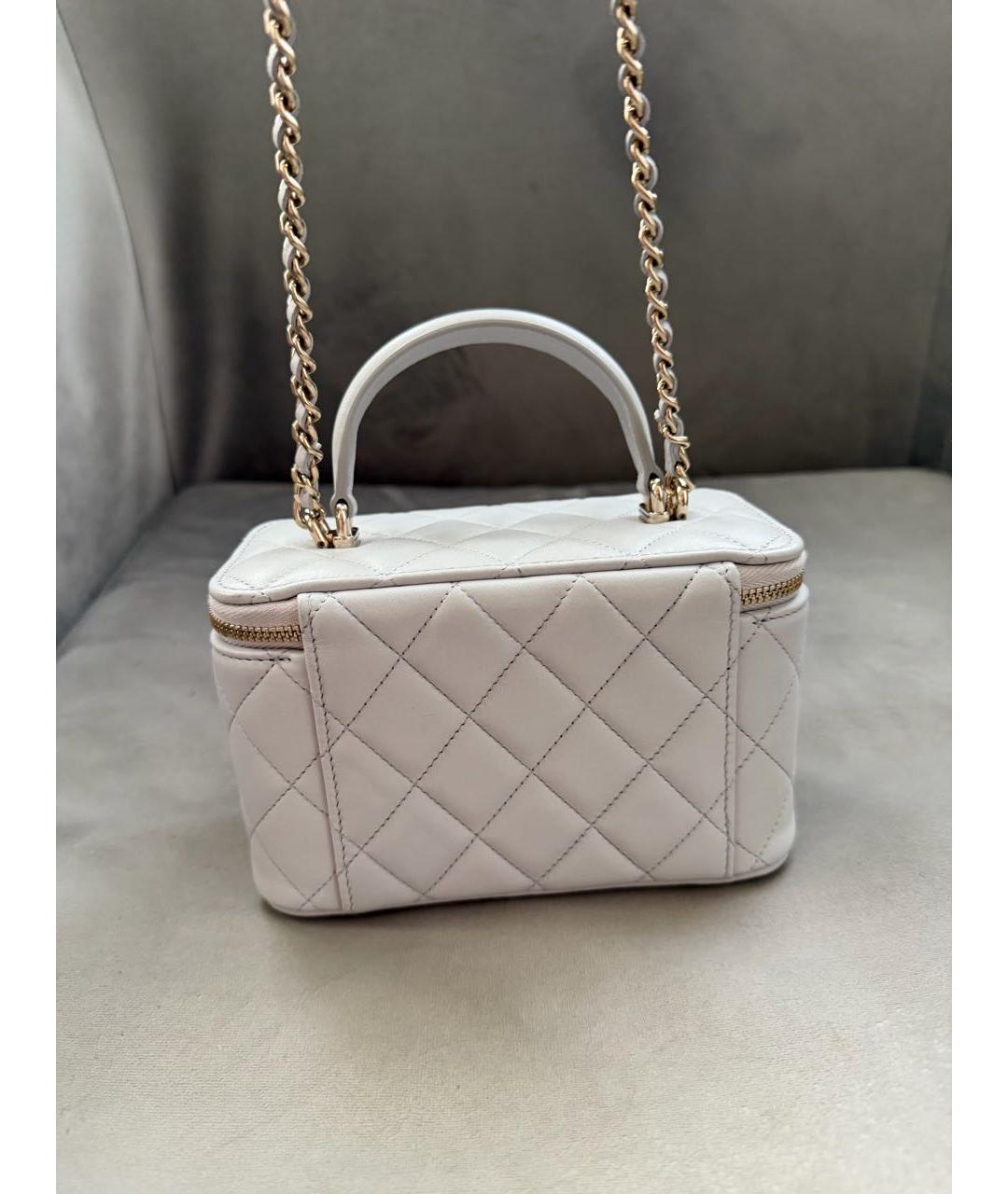 CHANEL Голубая кожаная сумка через плечо, фото 3