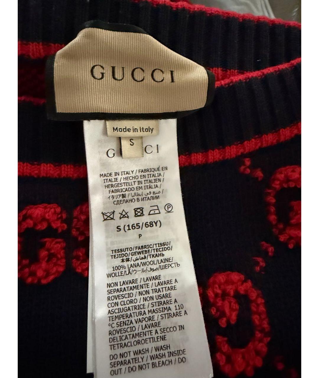 GUCCI Мульти шерстяная юбка миди, фото 3