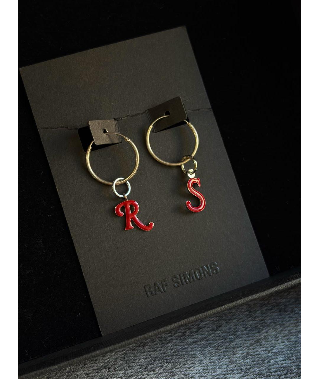 RAF SIMONS Красные серьги, фото 3