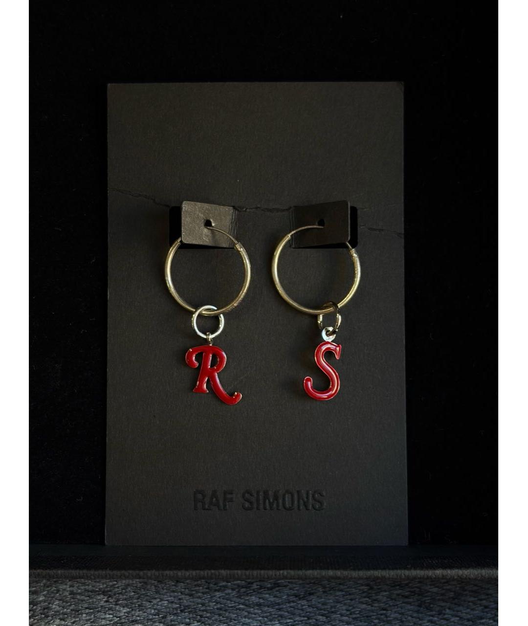 RAF SIMONS Красные серьги, фото 7