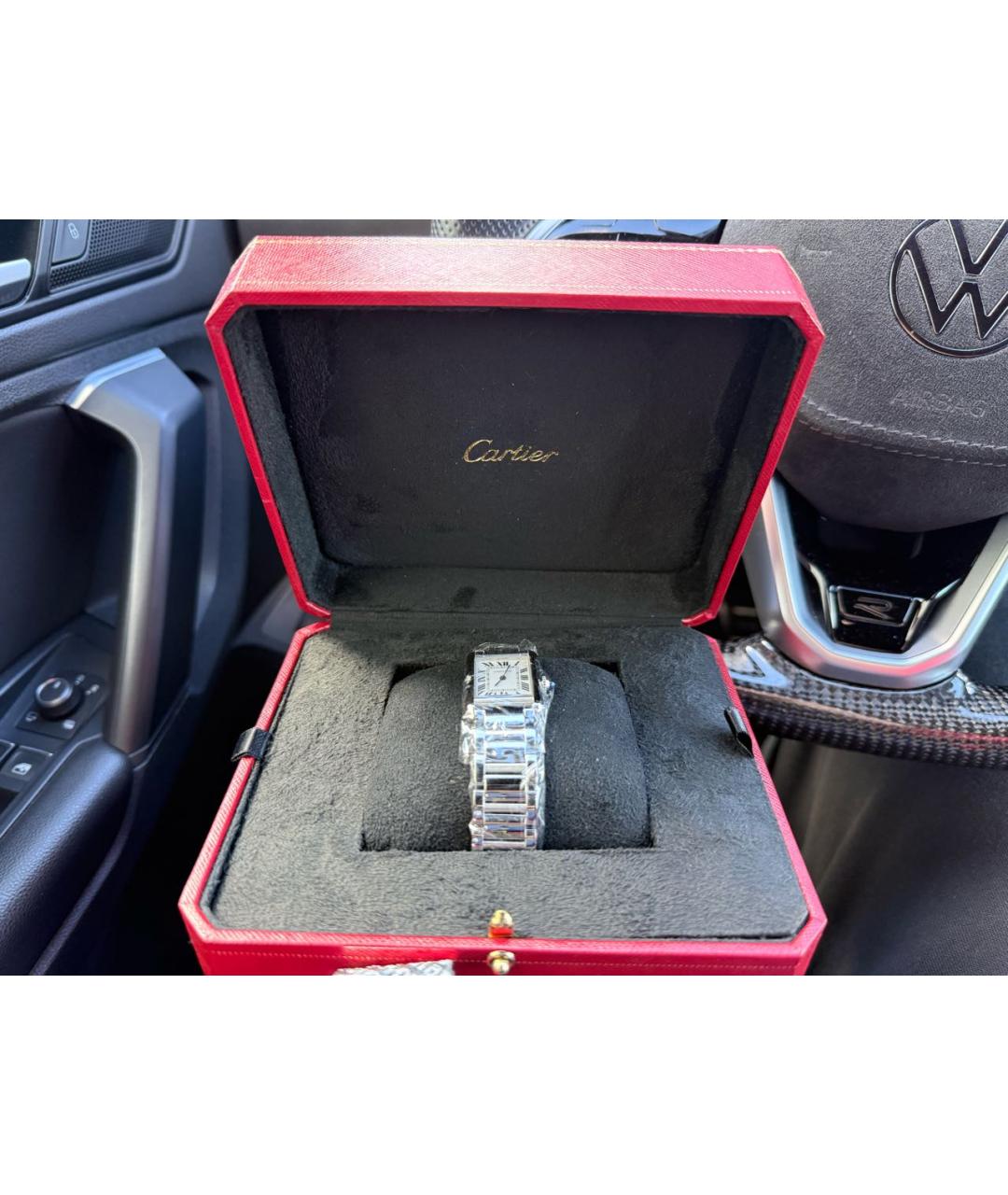 CARTIER Серебряные часы, фото 4