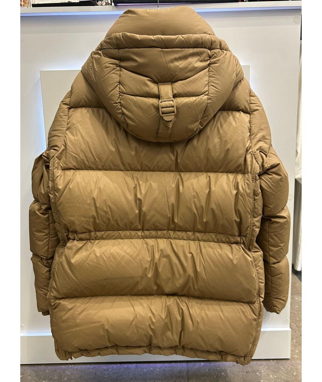 BURBERRY Бежевый полиамидовый пуховик, фото 2