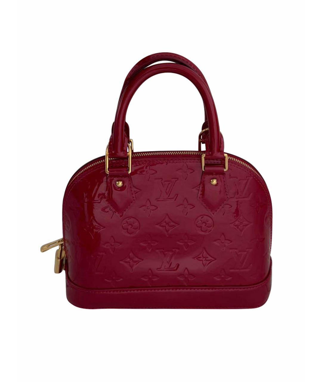 LOUIS VUITTON Бордовая сумка через плечо из лакированной кожи, фото 1