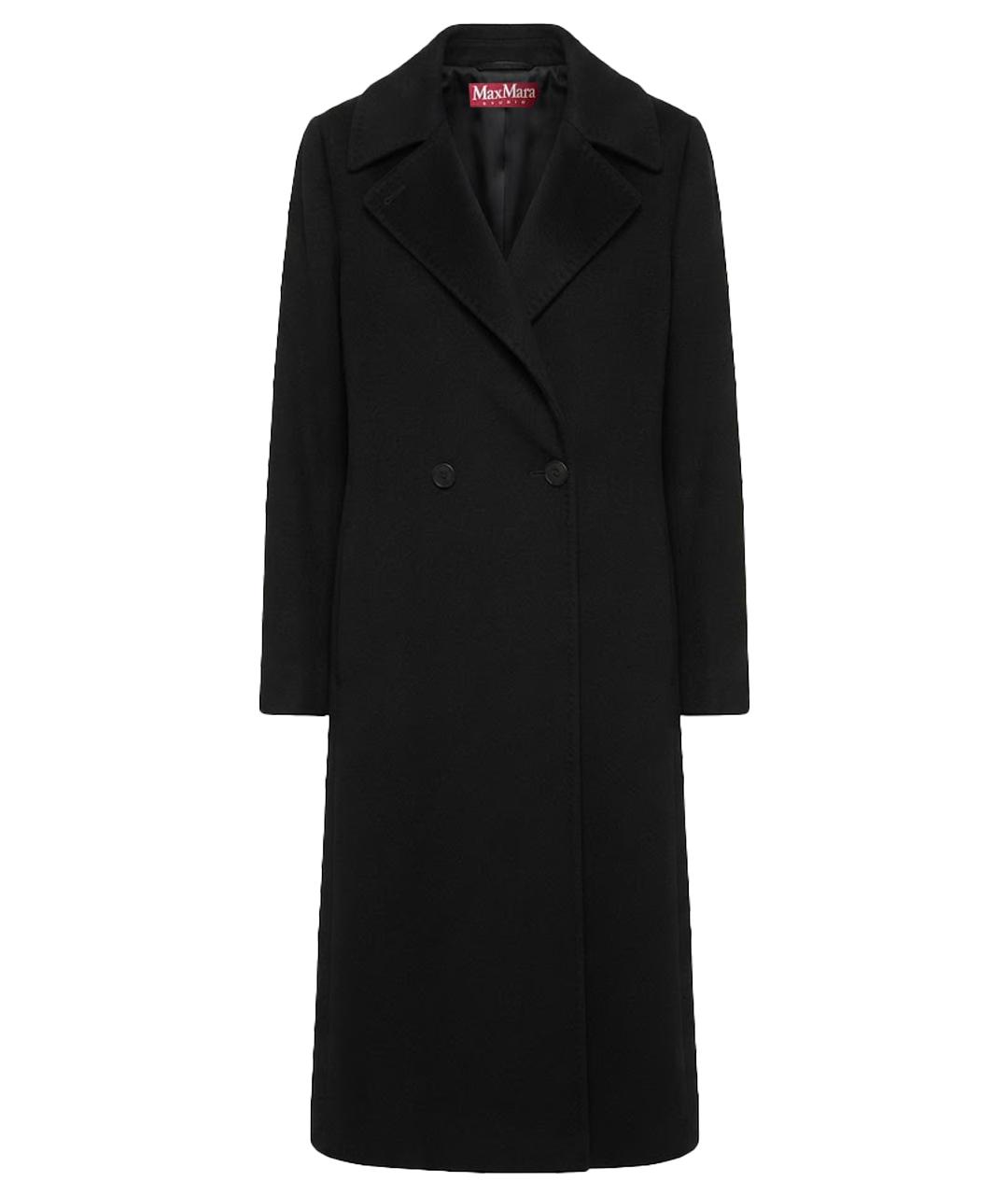 MAX MARA STUDIO Черное шерстяное пальто, фото 1