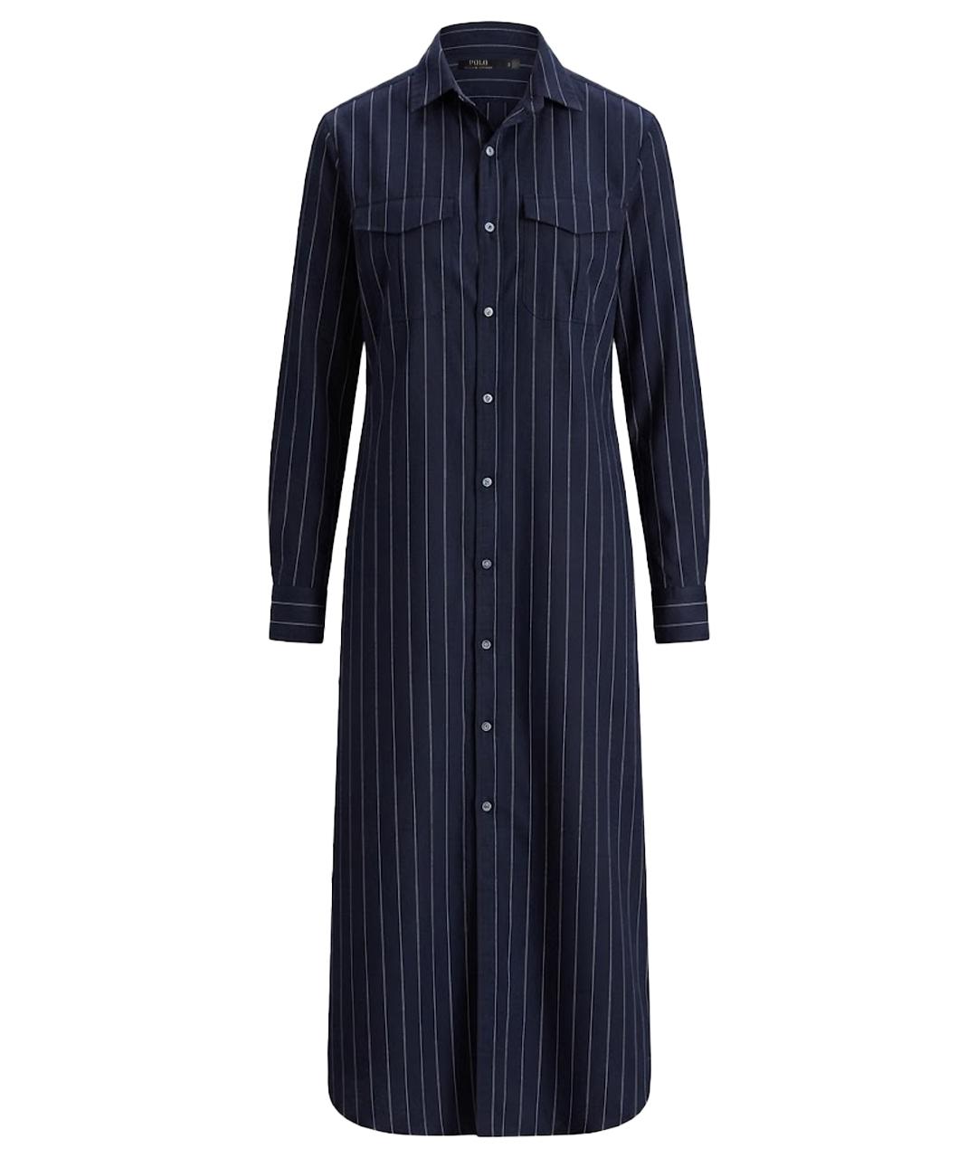 POLO RALPH LAUREN Синее шерстяное повседневное платье, фото 1