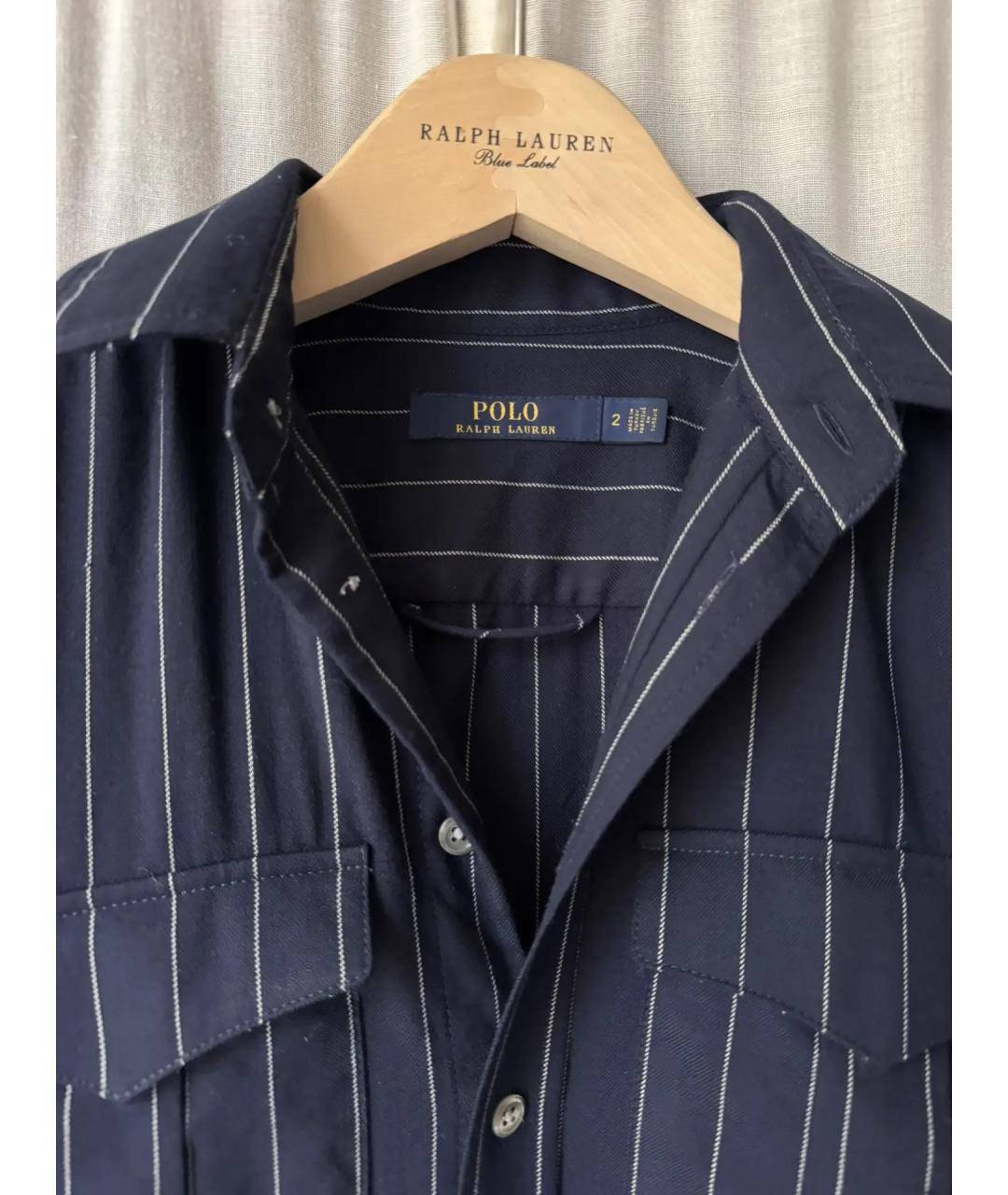 POLO RALPH LAUREN Синее шерстяное повседневное платье, фото 3