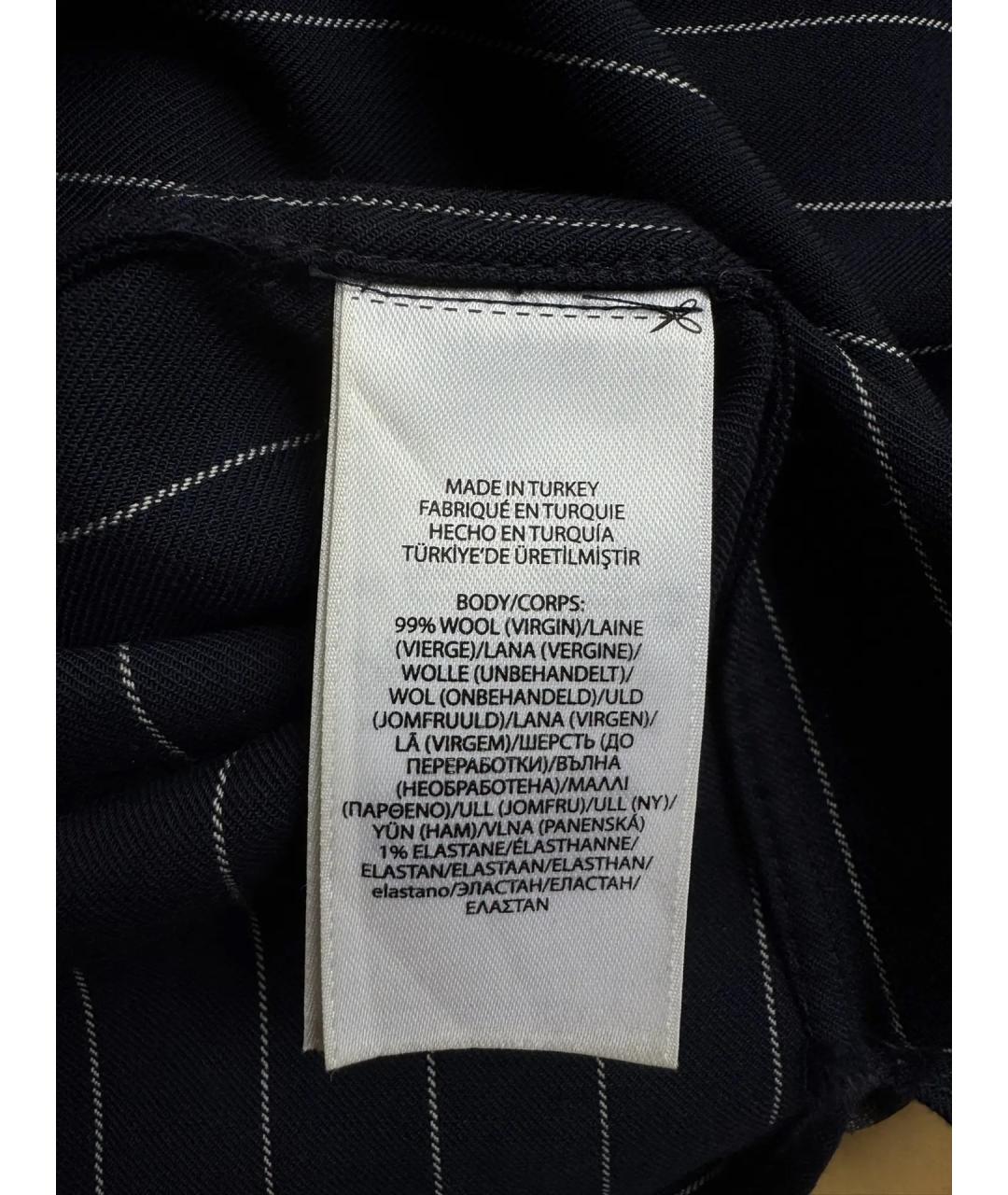 POLO RALPH LAUREN Синее шерстяное повседневное платье, фото 5
