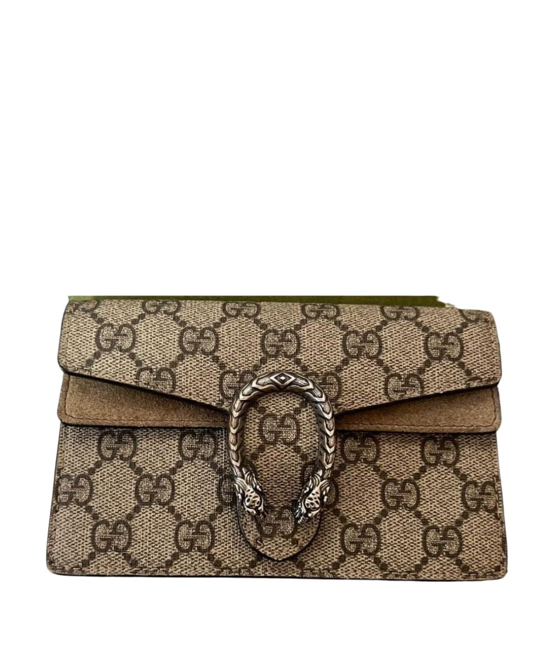 GUCCI Бежевая кожаная сумка через плечо, фото 1