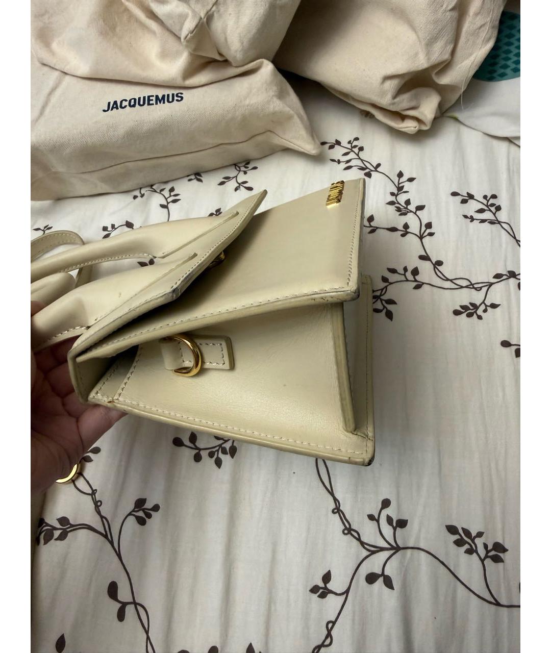 JACQUEMUS Бежевая сумка через плечо, фото 4