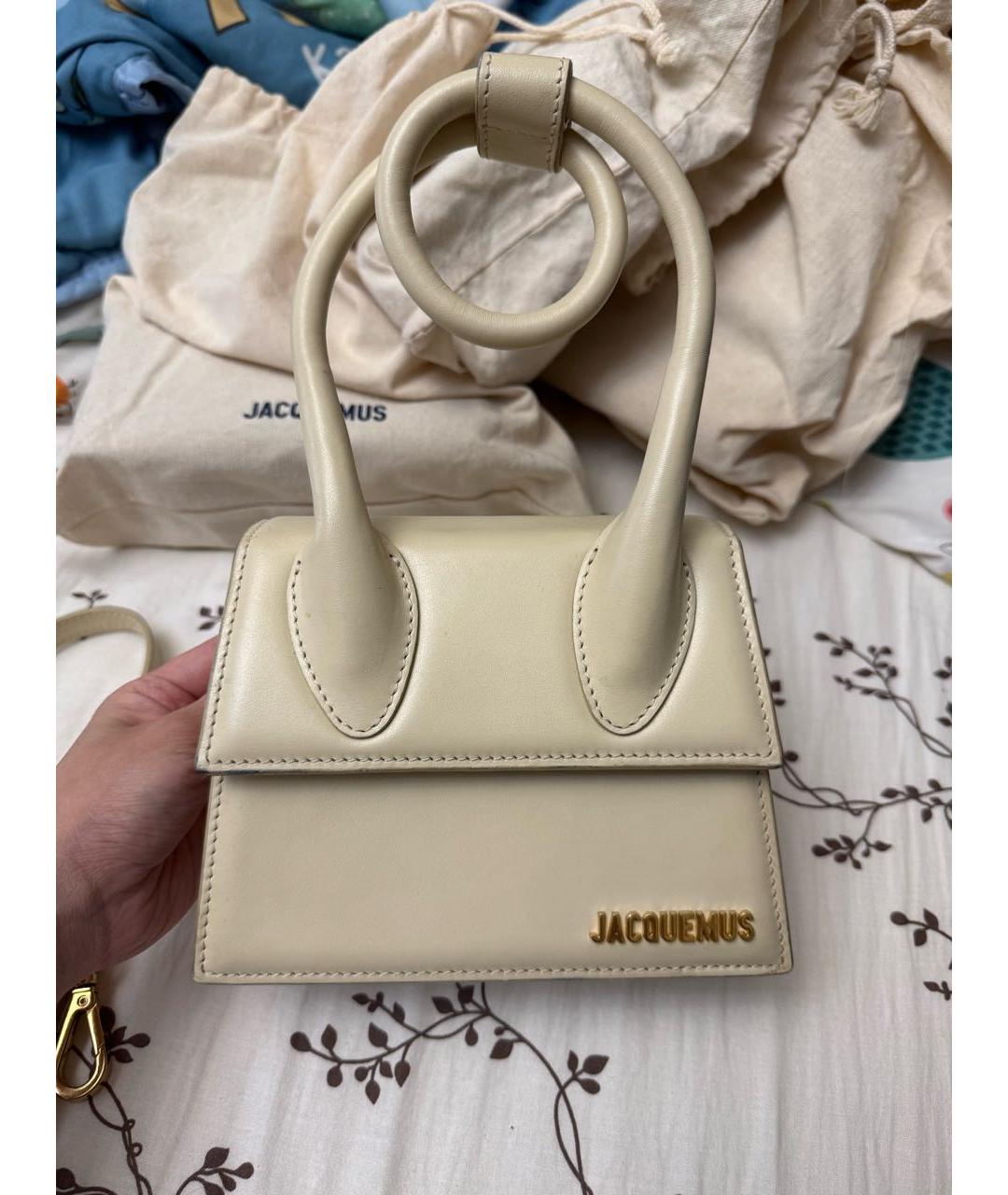 JACQUEMUS Бежевая сумка через плечо, фото 3