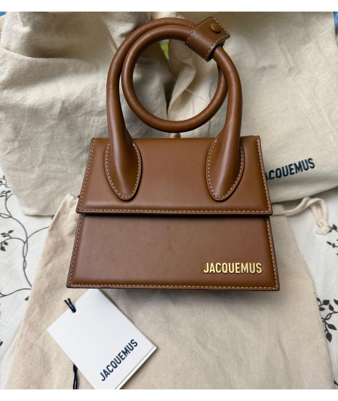 JACQUEMUS Коричневая сумка через плечо, фото 6