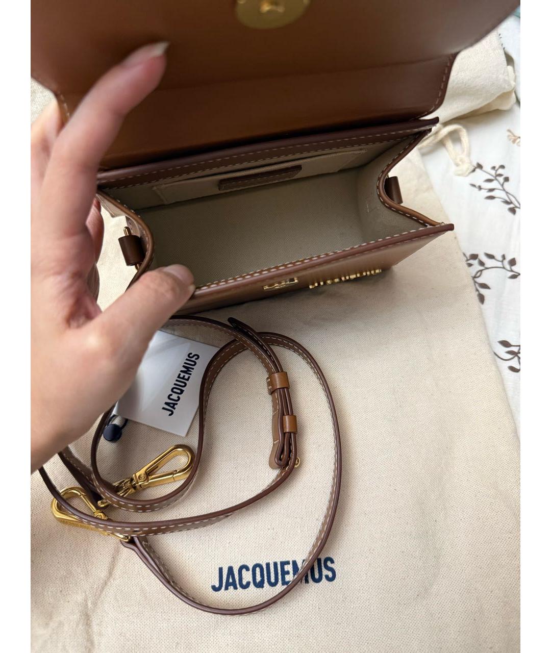 JACQUEMUS Коричневая сумка через плечо, фото 5