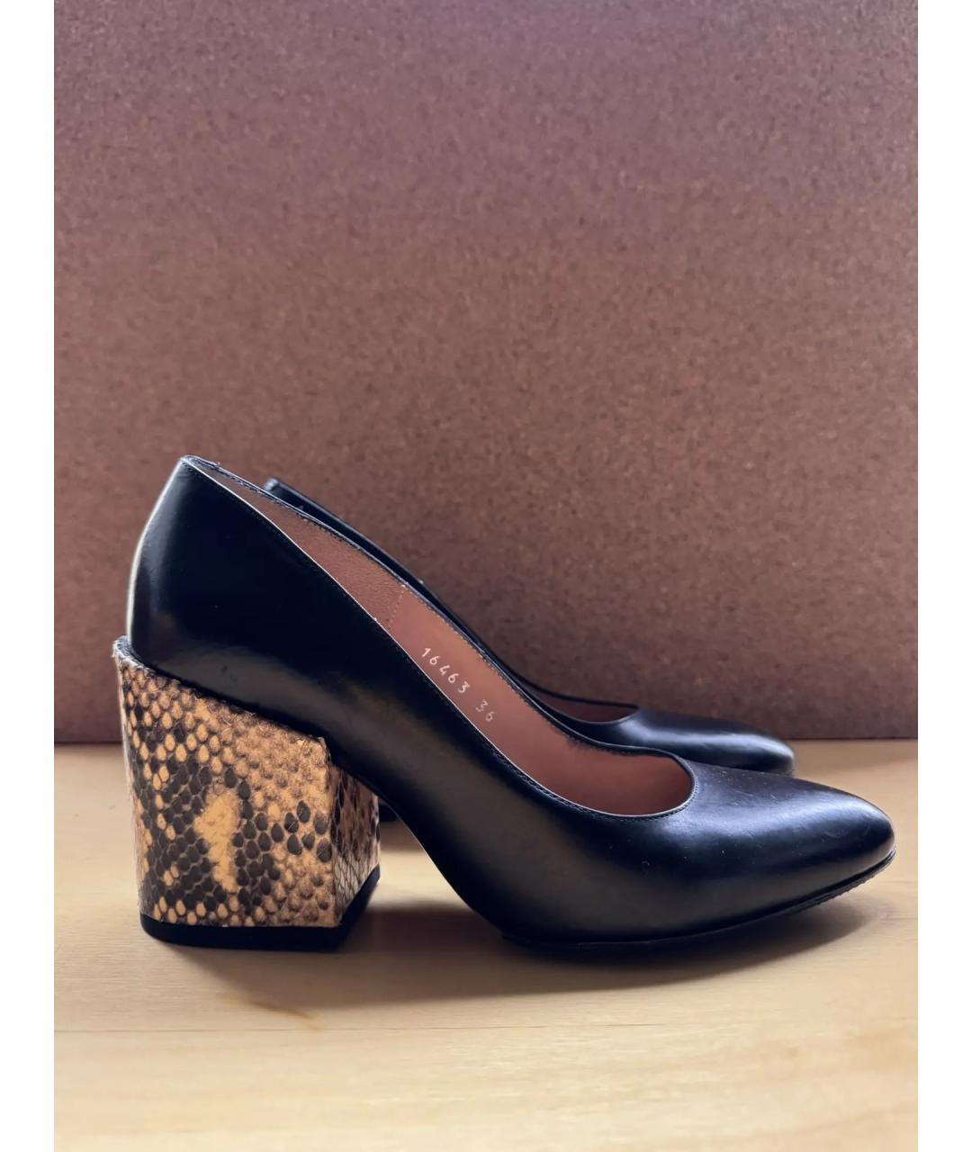 DRIES VAN NOTEN Черные кожаные туфли, фото 8