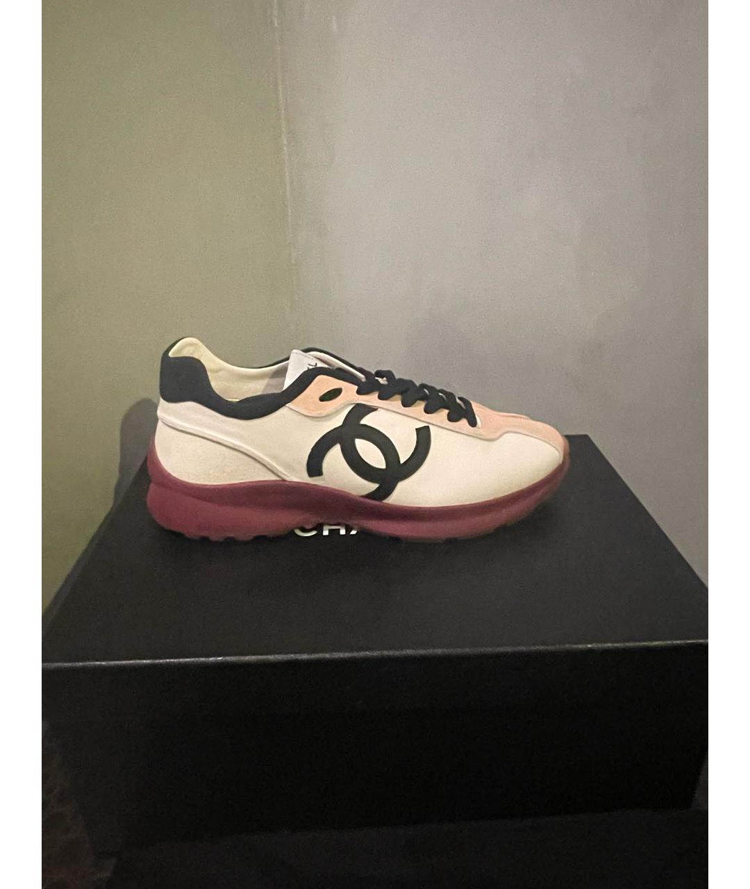 CHANEL Мульти кожаные кроссовки, фото 9