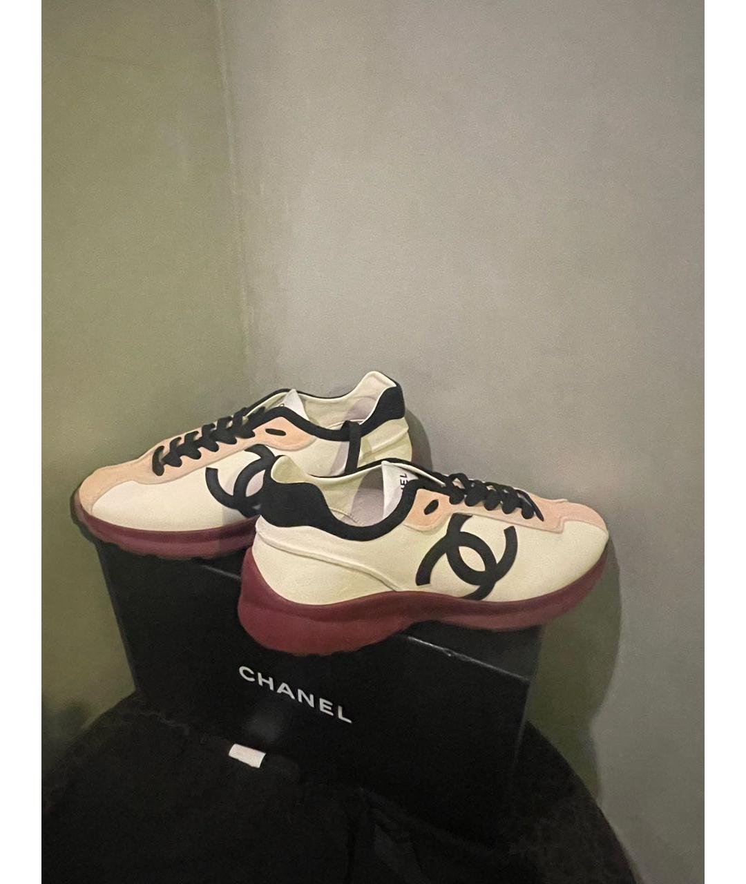 CHANEL Мульти кожаные кроссовки, фото 5