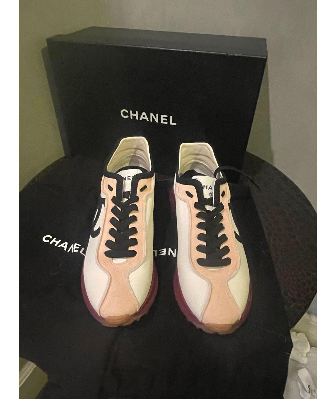 CHANEL Мульти кожаные кроссовки, фото 2