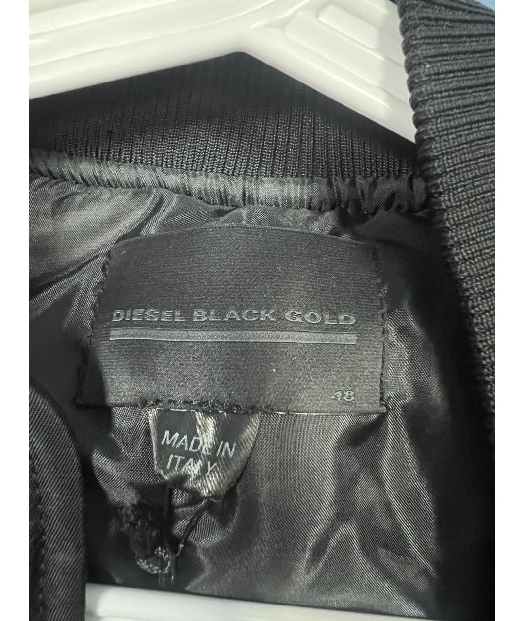 DIESEL BLACK GOLD Черная полиамидовая куртка, фото 3