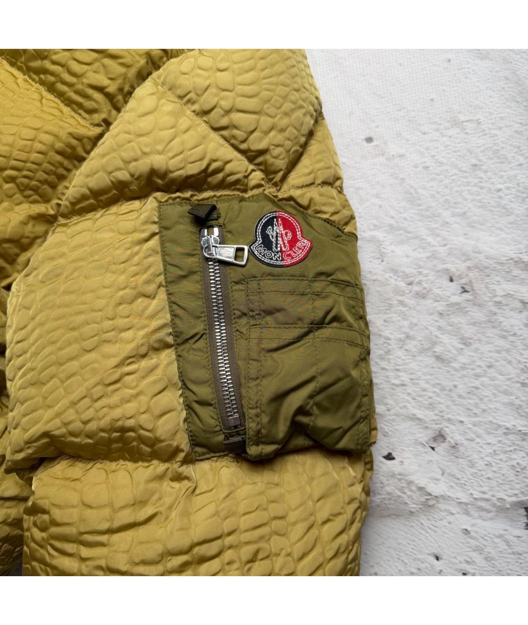 MONCLER Горчичный пуховик, фото 4