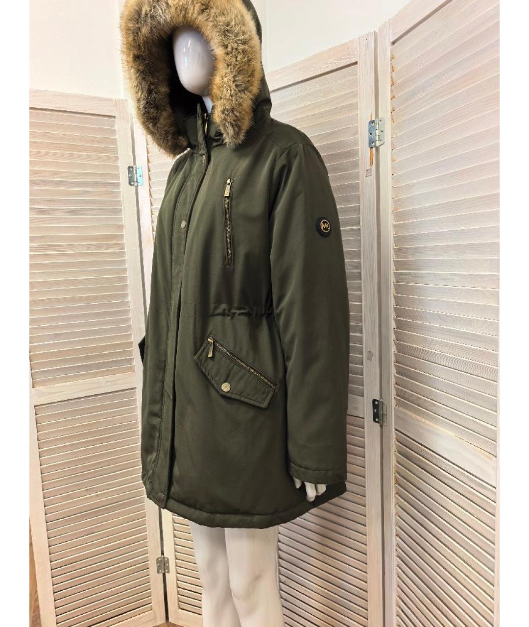MICHAEL KORS Хаки полиэстеровая парка, фото 9