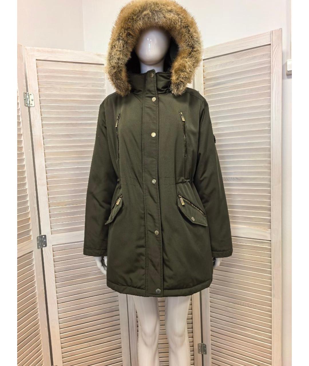 MICHAEL KORS Хаки полиэстеровая парка, фото 10