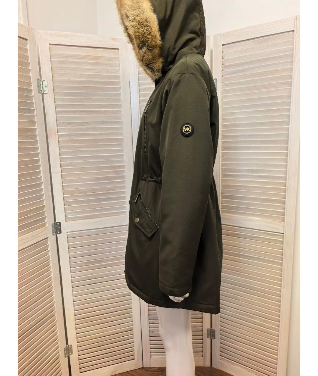 MICHAEL KORS Хаки полиэстеровая парка, фото 4